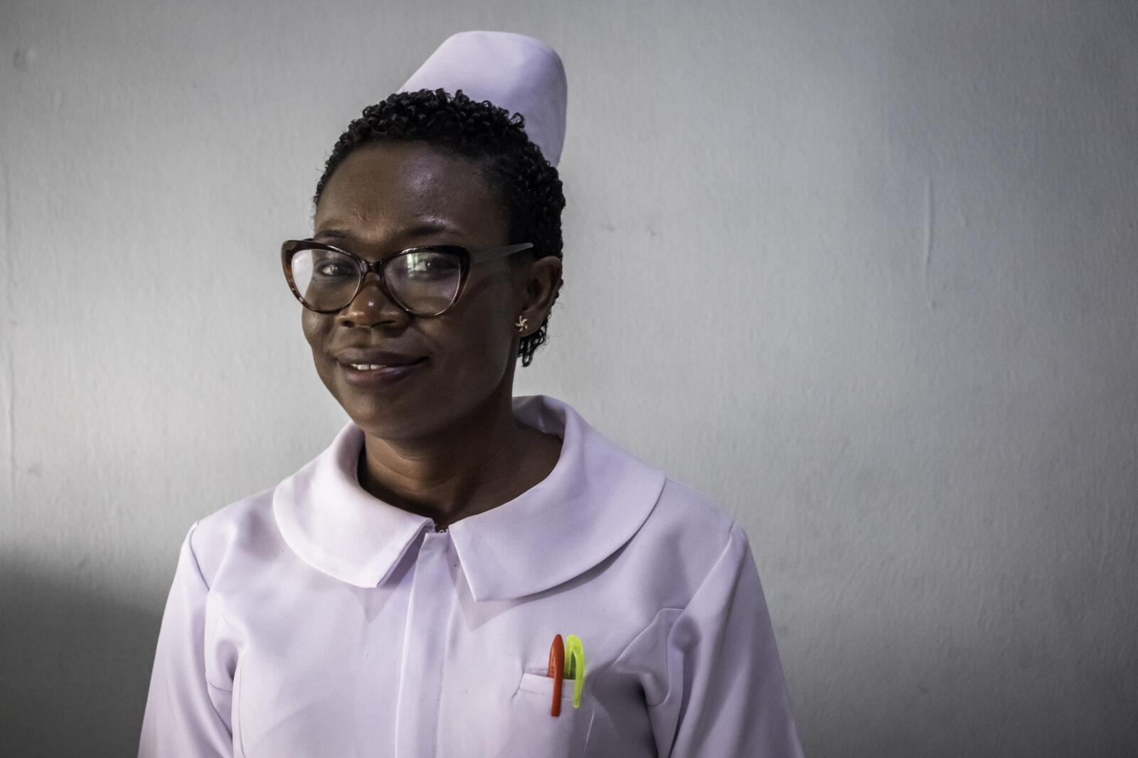 Queen Ohaka, a nurse, poses for a photograph in Rivers State Uuniversity Teaching Hospital, Port Harcourt Rivers State, Nigeria