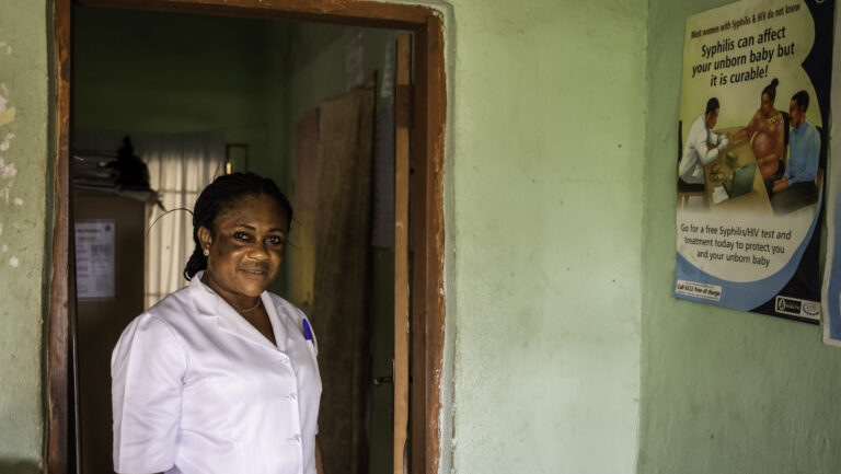 A portrait of Anietie Uboh, chief matron of Primary Health Centre Base in Uyo Akwa Ibom State, Nigeria
