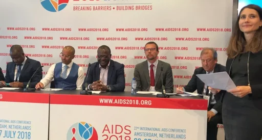 A panel at the AIDS 2018 conference