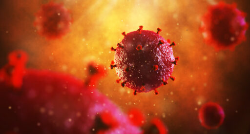 3D illustration of the HIV virus