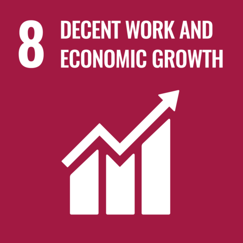 SDG 8 is titled Decent work and economic growth